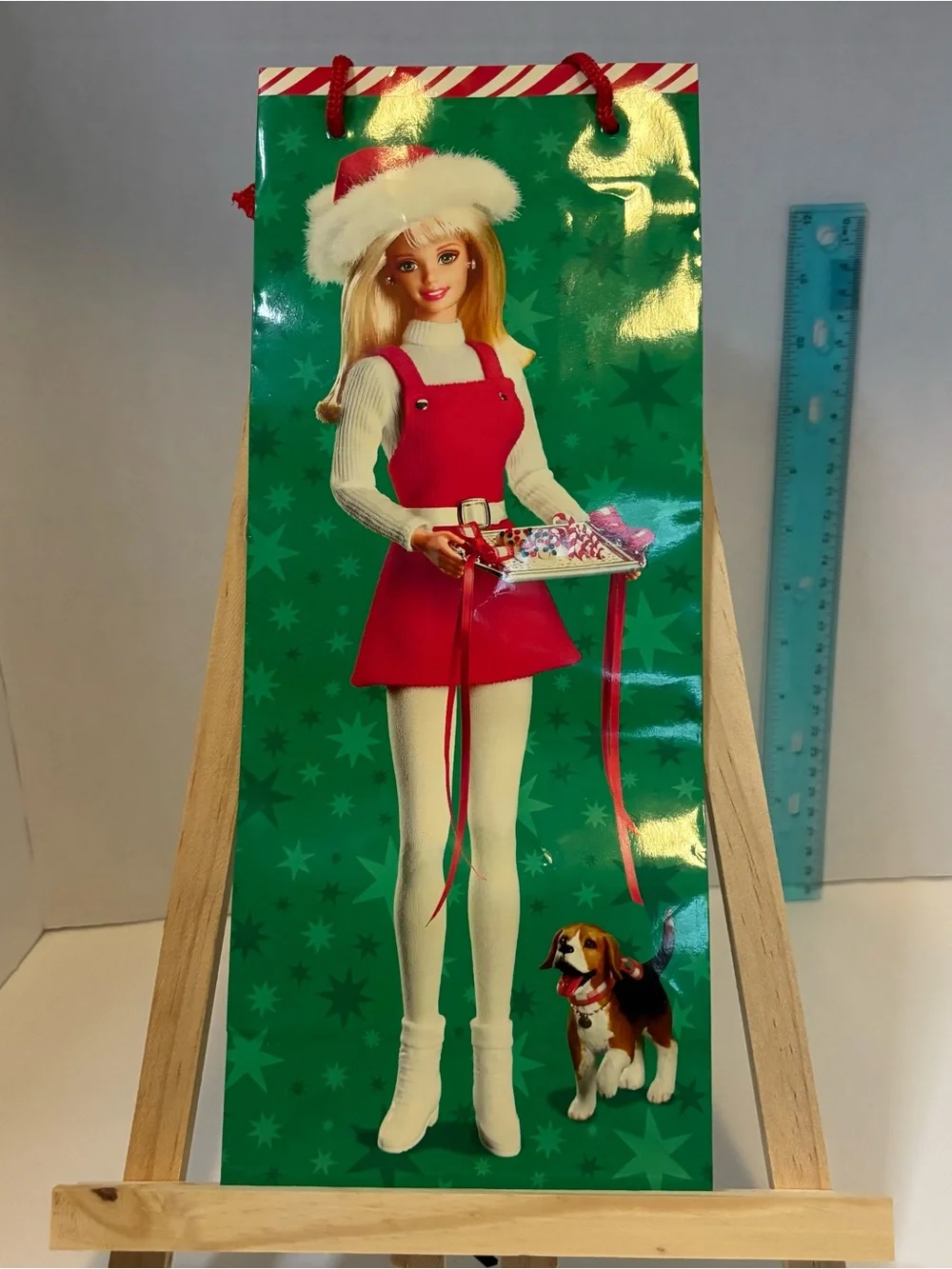 Set of 2 Vintage 1997 Barbie Hallmark Holiday Gift Bags Collectible